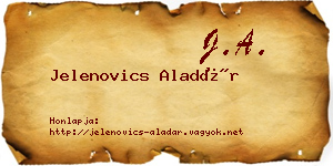 Jelenovics Aladár névjegykártya